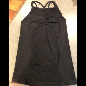 Zella Black Slim Shelf Bra Tank Sz Small